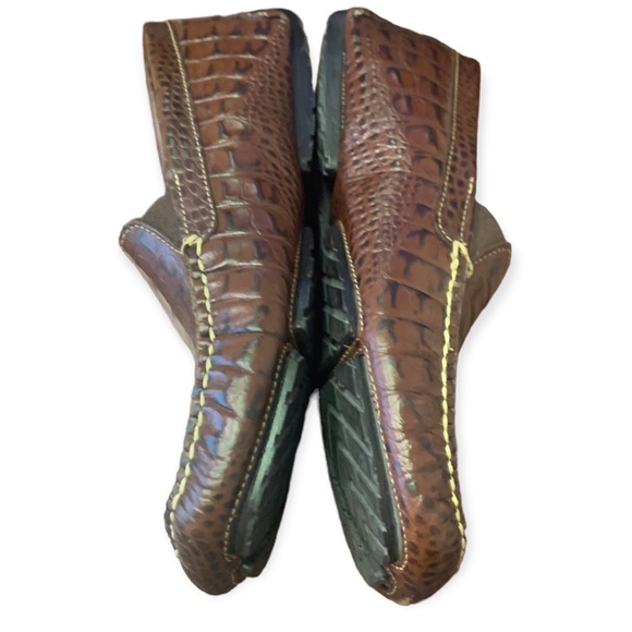 David Spencer Cortez Twin Gore Driving mocs Croco 8.5 - Picture 10 of 12